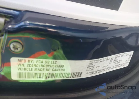 2023 Chrysler Pacifica Touring L из США, поврежденный, VIN 2C4RC1BG9PR593890